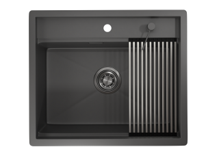 Мойка кухонная Granula 6051, ГРАФИТ МАТОВЫЙ